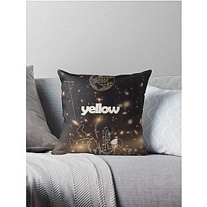 Yellow Music Poster by Coldplay Throw Pillow