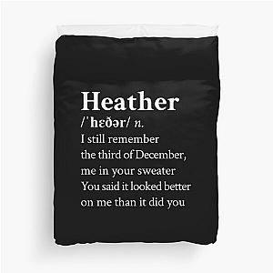 Heather by Conan Gray Black Duvet Cover