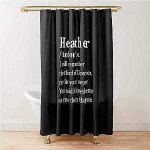 Heather by Conan Gray Black Shower Curtain