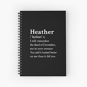 Heather by Conan Gray Black Spiral Notebook