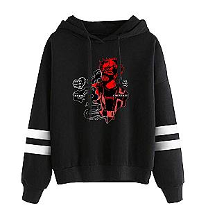 Corpse Husband Hoodies – Corpse Husband Striped Pullover Hoodie