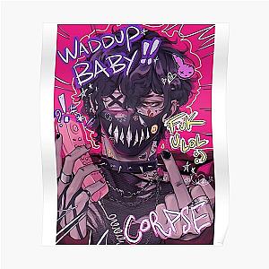 Corpse Husband Waddup Baby Funny Graphic Poster