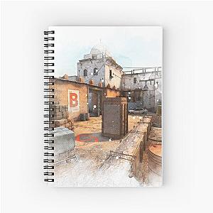 CSGO Watercolour Dust 2 Map Poster Spiral Notebook