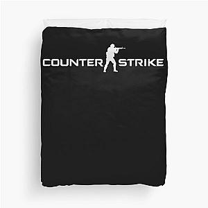 Counter Strike - White Duvet Cover