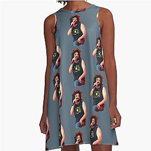 Counting Crows Aadam Duritz Iconic Dreadlocks   A-Line Dress