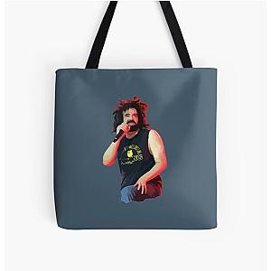 Counting Crows Aadam Duritz Iconic Dreadlocks   All Over Print Tote Bag