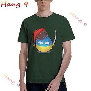 Countryball Ukraine Christmas Santa Hat Ukrainian With Sword T-Shirt