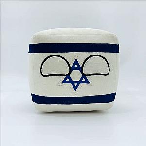 20cm White Israelball Countryball Square Israel Plush