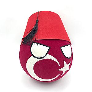 20cm Red Turkeyball Countryball Turkey With Red Hat Plush