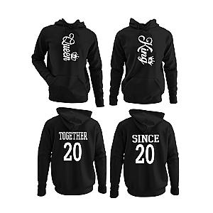 New Vertical Queen ,  King Valentine Matching Couples Hoodies