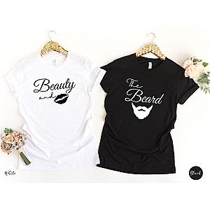 Beauty And The Beard T-Shirt | Matching Couple Shirts