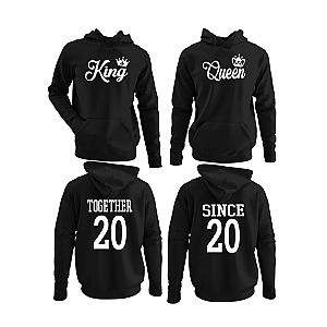 New Queen ,  King Valentine Matching Couples Hoodies