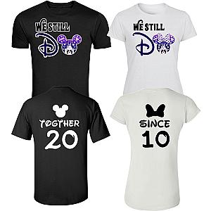 We still do Together Since Celebrating Anniversary at Disney with custom couples matching valentine family matching tshirt