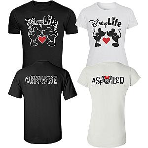 Disney Anniversary Disney Life Spoiled Brook , Celebrating Anniversary at Disney with couples matching valentine family matching tshirt