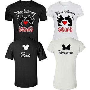 Disney Anniversary Squad son, Daughter Since Celebrating Anniversary at Disney with couples matching valentine family matching tshirt