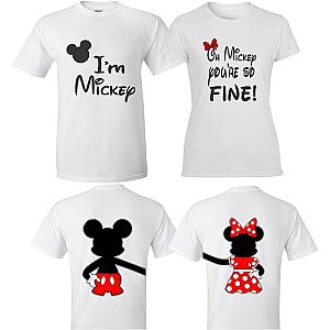 Oh Mickey you're so fine  Celebrating Anniversary at Disney with custom couples matching valentine family matching tshirt