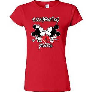 Celebrating Our Anniversary at Disney with custom year couples matching valentine family matching tshirt