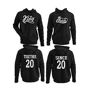 New Queen ,  King  Valentine Matching Couples Hoodies