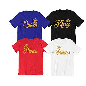 King Queen Prince Princess  family matching tshirt