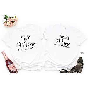 Matching Couple He's Mine She's Mine T-Shirts | Funny Matching T-Shirts | Wifey T-Shirt