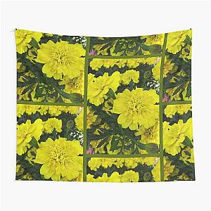 Bright Yellow Marigolds, Floral Photography by Courtney Hatcher Tapestry