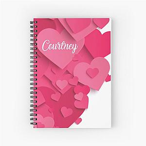 Love Romantic gift Birthday name girlfriend Courtney Spiral Notebook