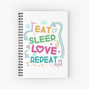 Courtney Hebert. Eat Sleep Love Repeat Spiral Notebook