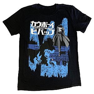 Cowboy Bebop T-Shirts - Jet Black Space Cowboy Graphic T-Shirt