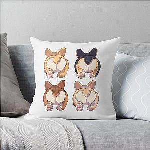 Cowboy Bebop Pillows - Corgi Bottom Fashion- Butt, booty, fluffy and cute Throw Pillow Cover RB2910