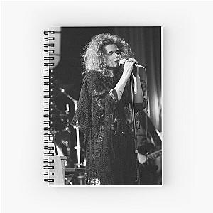 Margo Timmins - Cowboy Junkies - BW Photograph Spiral Notebook