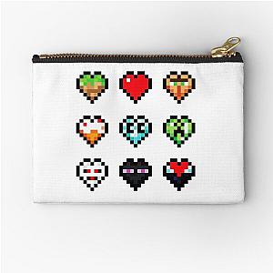 Craftee Gaming Hearts Zipper Pouch Turquoise