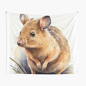 Australian terrestrial mammals Bandicoot - Watercolor Paint Tapestry