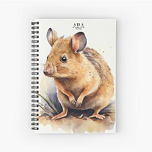 Australian terrestrial mammals Bandicoot - Watercolor Paint Spiral Notebook