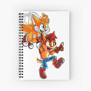 tails and crash  Spiral Notebook