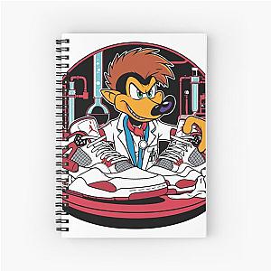 a rebellious bandicoot experimenting with retro jordans 4  Spiral Notebook