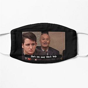 SASSY BLACK LADY 2  CREED BRATTON  THE OFFICE US Flat Mask