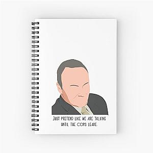 Creed Bratton (The office) cops leaving Spiral Notebook