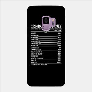 Criminal Minds Cases - Criminal Attorney T Shirt - Criminal Attorney Factors Daily Gift Item Tee Phone Case TP0911