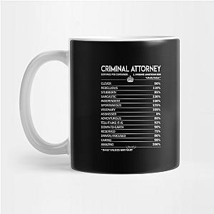 Criminal Minds Mugs - Criminal Attorney T Shirt - Criminal Attorney Factors Daily Gift Item Tee Mug TP1011