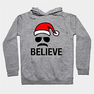 Ted Lasso Merchandise - Believe Funny Santa Hat Ted Lasso Unisex Hoodie