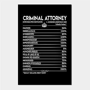 Criminal Minds Posters - Criminal Attorney T Shirt - Criminal Attorney Factors Daily Gift Item Tee Poster TP1011