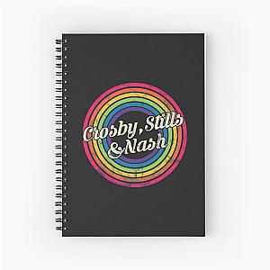 Crosby Stills Nash T-ShirtCrosby , Stills & Nash - Retro Rainbow Faded-Style Spiral Notebook