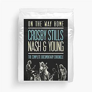 Day Gift For Crosby Stills Nash And Young Music Band Vintage Photograp Duvet Cover