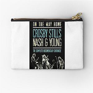 Day Gift For Crosby Stills Nash And Young Music Band Vintage Photograp Zipper Pouch