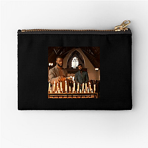 He Sees Through the Silence Cross Zipper Pouches