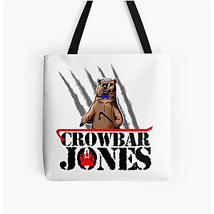 Crowbar Jones Over Print Tote Bag