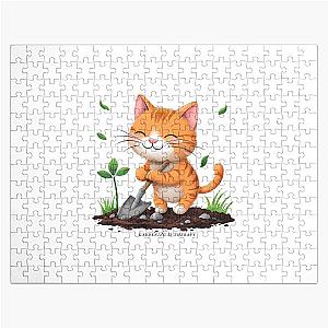 Cat Digging with a Crowbar – Life's a Garden Dig It Jigsaw Puzzle