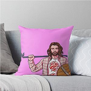 The Crowbar Warrior Throw Pillow