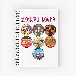 Crowded House classic t shirt - Crowded House Tee and Sticker Spiral Notebook