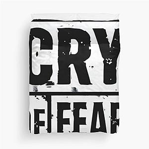 The inscription Cry of Fear Horror Duvet Cover